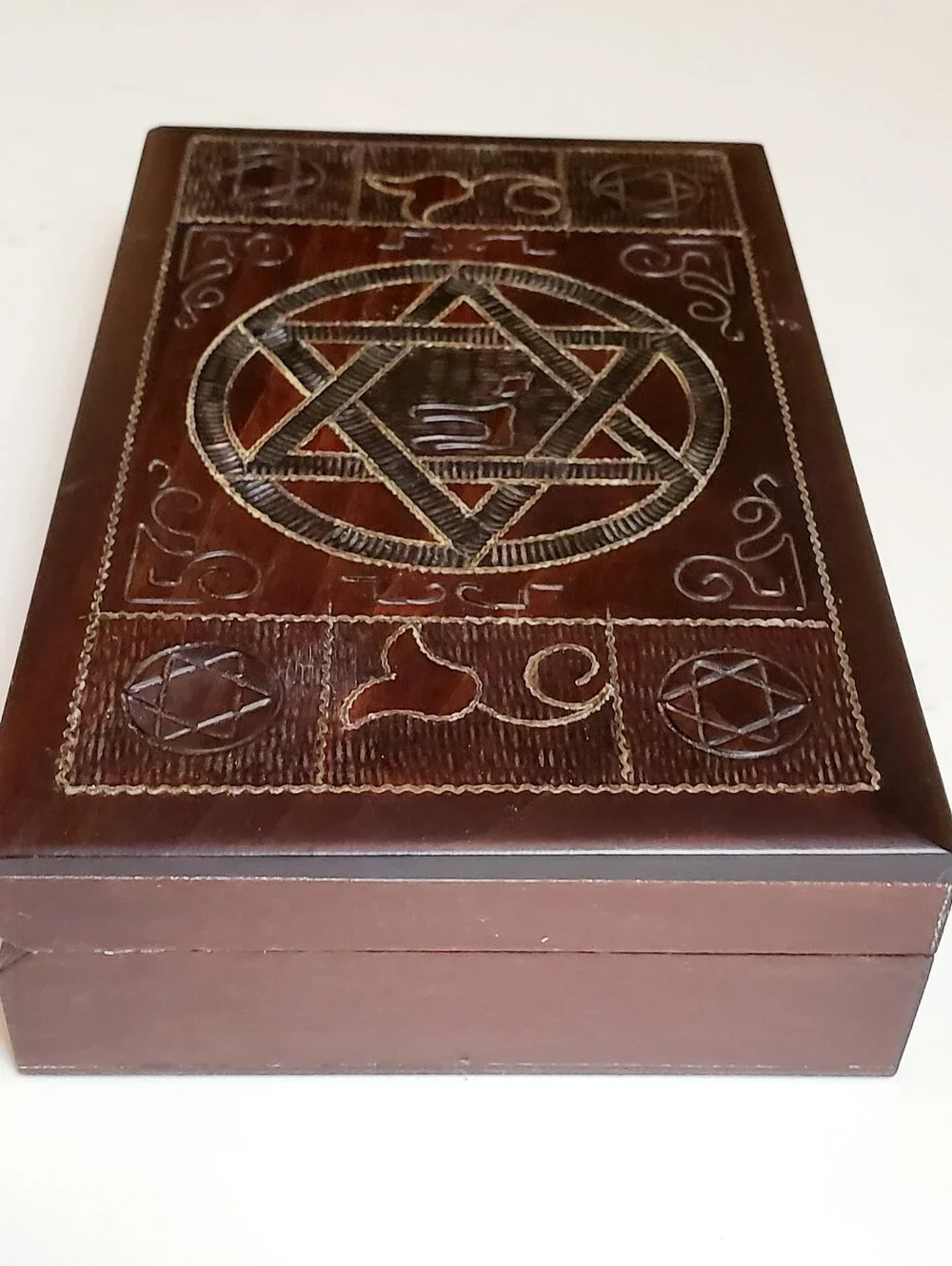 Judaicia Star Of David Handcrafted Wooden Keepsake Box Made In Poland